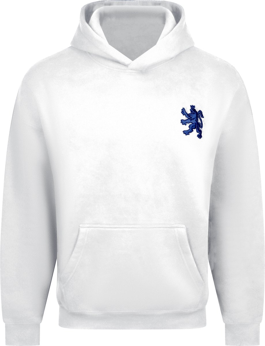 O.Leo - Hoodie Wit - Blauwe Leeuw XL