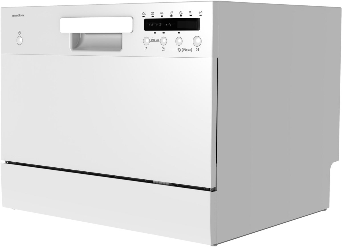 Medion Mini Vaatwasser (MD 37496) - Kleine Vaatwasser voor 6 couverts - Zuinig - Uitgestelde Start - LED-display - 47 dB