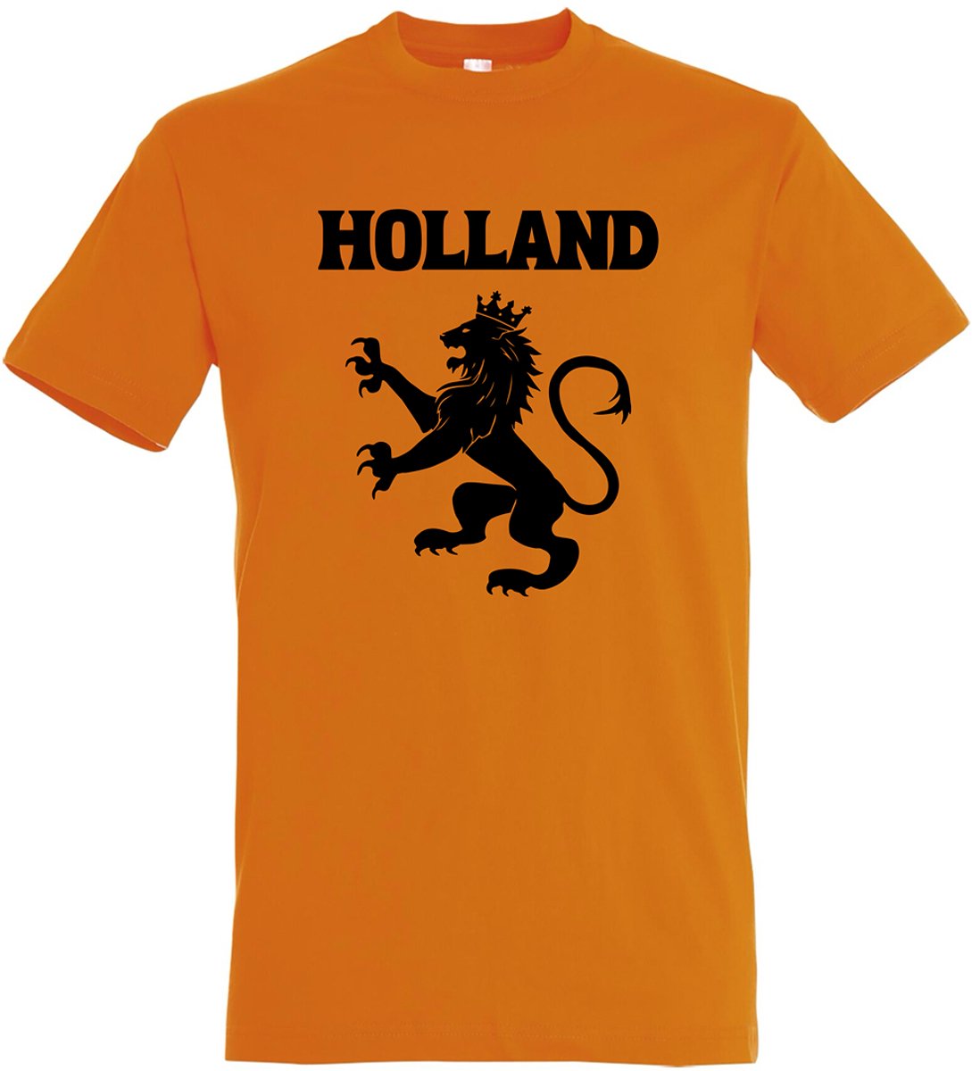 HOLLAND T-shirt - Oranje - Oranje T-shirt - Koningsdag - Koningsdag Outfit - Koningsdag Kleding - Heren - Dames - Unisex - Oranje Kleding - Maat XL