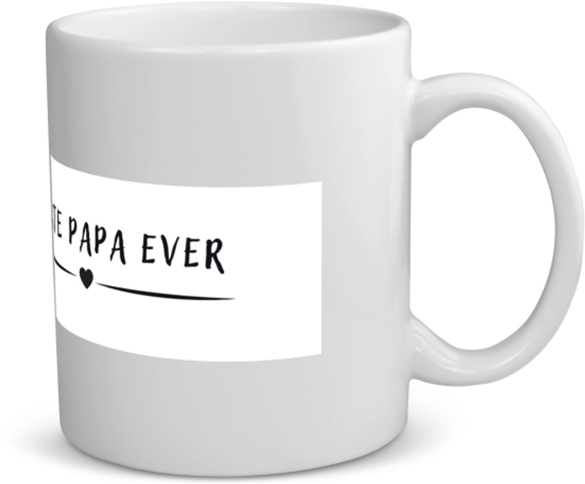 Beste papa ever Mok met opdruk - papa/vader - father - leuk cadeau voor je vader - 350 ML inhoud