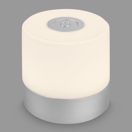 BRILONER oplaadbare mini tafellamp – USB-C – dimbaar – chroom