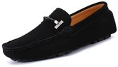 Mocassins Nivard pour homme - À talon - Chaussures homme - Chaussures à enfiler-on - Zwart - Pointure 42,5