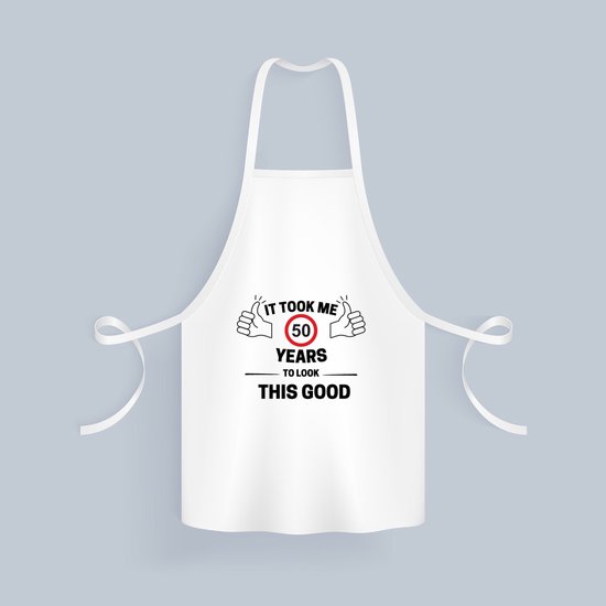 Akyol - il m'a fallu 50 ans pour avoir cette belle apparence Tablier - 49+1 - personnes qui ont eu 50 ans - 50 ans Cadeau Sarah et Abraham - anniversaire homme et femme - anniversaire - texte drôle - anniversaire - anniversaire - 82 par 71 cm