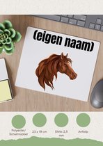 Akyol - paardenkop met eigen naam Muismat - Paarden - paarden liefhebbers - iemand die houdt van paarden - verjaardag - cadeau - kado - 23 bij 19 cm