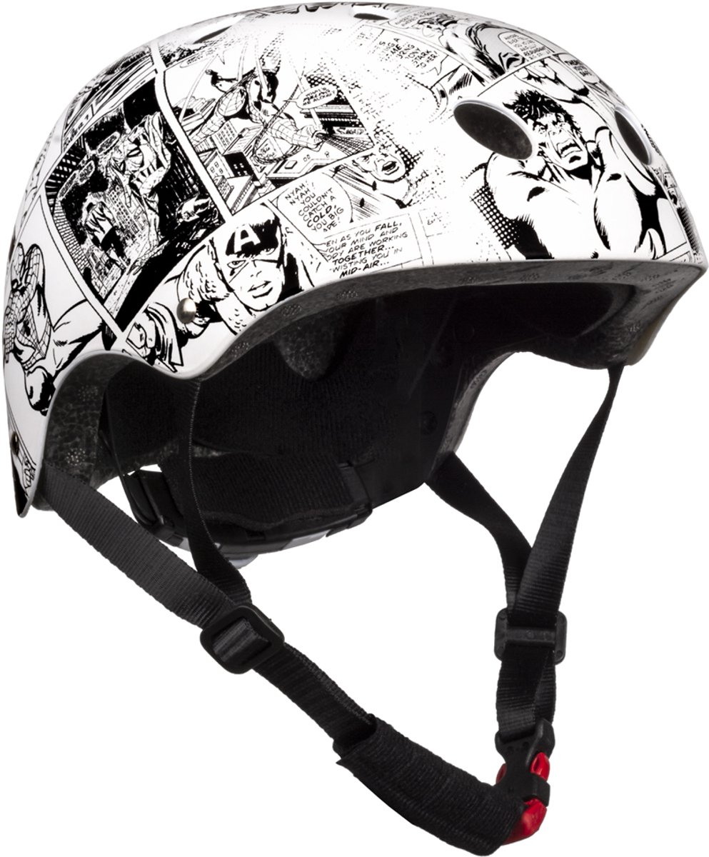 Kinderfietshelm Jongens Marvel Comics Fietshelm Kinderen 52-56 cm Wit