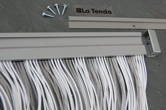 La Tenda Deurgordijn Vliegengordijn Trento 2 100x250cm wit-transparant van La Tenda — afbeelding 3