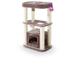 Petrebels Villa 100 krabpaal - Cappuccino - modern - stabiel - meerdere katten