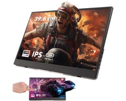 Pora&Co - IPS Portable Game Monitor - Touchscreen - Beeldscherm 15.6 Inch - HDMI & USB-C - Full HD - Computerscherm - Draagbare Monitor Pora&Co - IPS Portable Game Monitor - Touchscreen - Beeldscherm 15.6 Inch - HDMI & USB-C - Full HD - Computerscherm - Draagbare Monitor