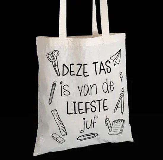 Sac L 42/78x38cm Sac Dearest Teacher écru