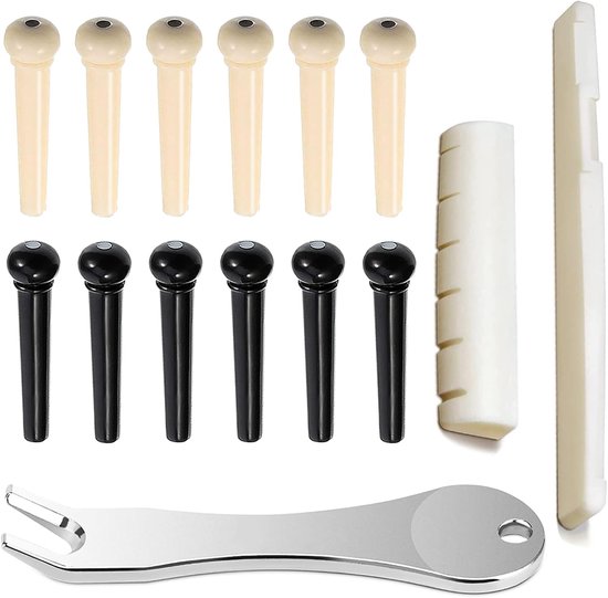 Ukulel Palissander Brug Plastic Moer Zadel en Accessoires voor 4-String Ukulele DIY