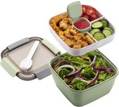 JGS ® Luxe Lunchbox met Meerdere Vakken voor Volwassenen en Kinderen, Lekvrij en Magnetronbestendig
