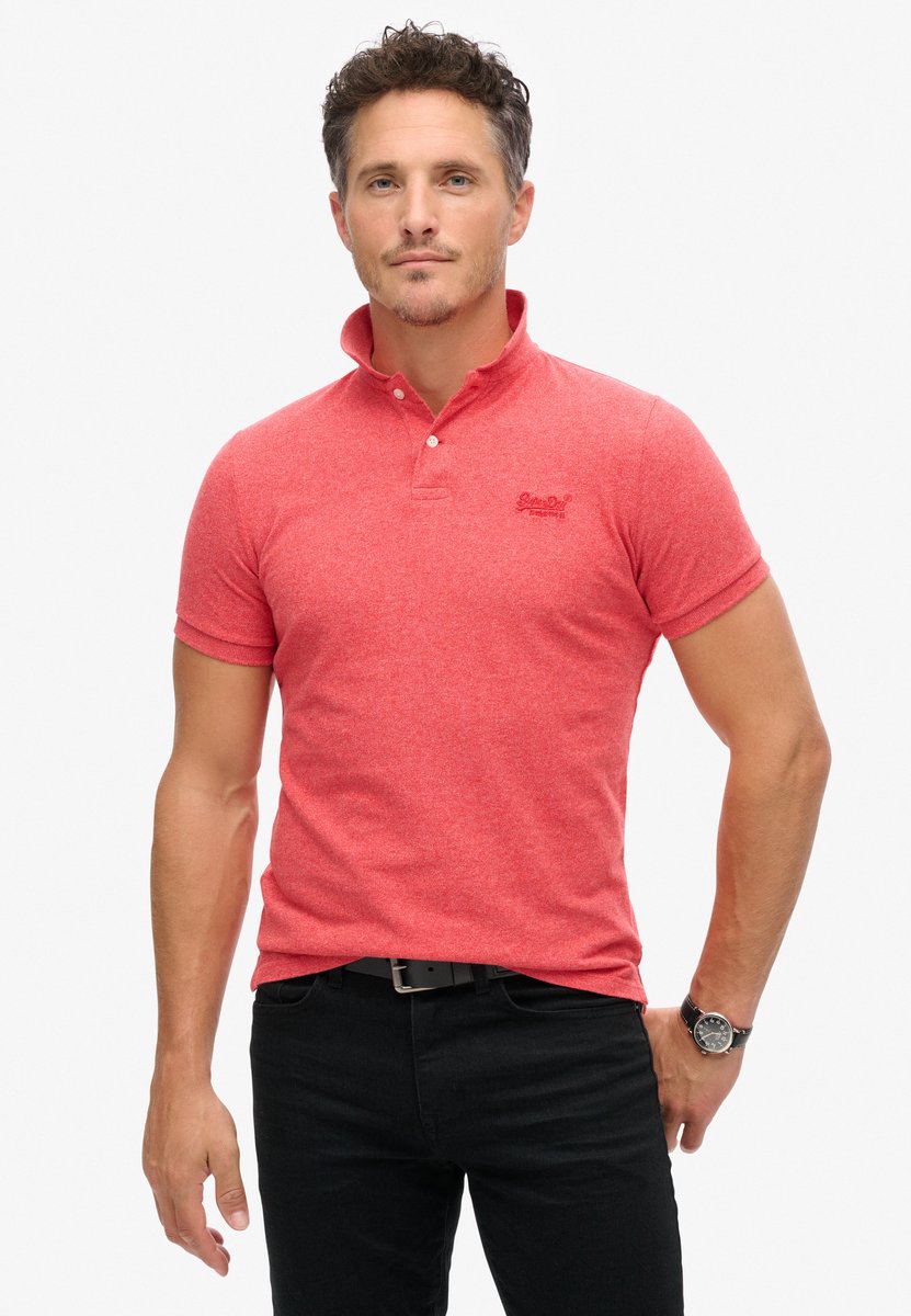 Superdry Classic Pique Korte Mouw Poloshirt XL Man Rood