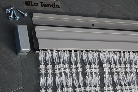 La Tenda Deurgordijn Kralengordijn Elba 2 100x250cm transparant van La Tenda — afbeelding 3