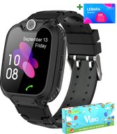 VUBIO Kinder Smartwatch Zwart - Inclusief Simkaart - Bellen - Camera