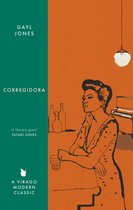 Boek 'Corregidora' van Gayl Jones, met op de oranje omslag een illustratie van een vrouw bij een piano.