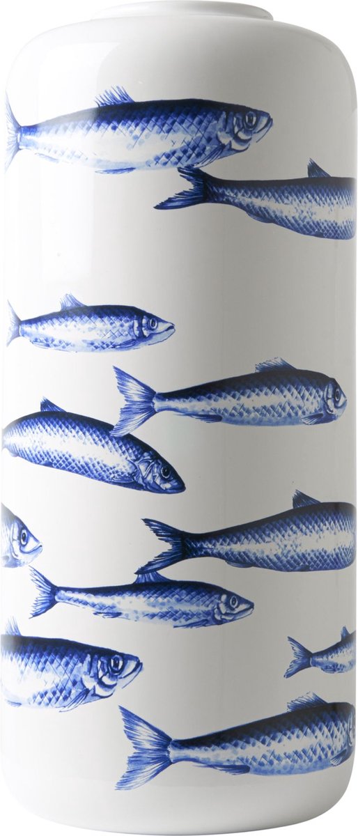 Cilindervaas Vissen - Keramiek - 31 cm