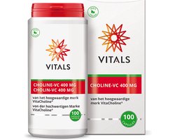 Vitals Choline-VC 400 mg - 100 capsules. Elementair choline van het hoogwaardige merk VitaCholine®.