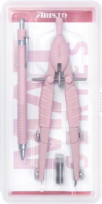 Aristo snelverstelpasser en vulpotlood - Topline - lengte 17cm - diameter 370mm - mat roze - AR-55802