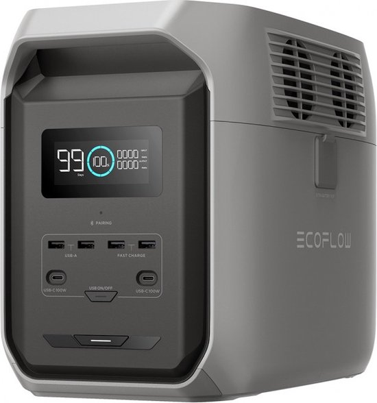 5月5日発送6日着　EcoFlow DELTA 3 1500 1536Wh Ecoflow DELTA 3 1500 Power Station - 1536 Wh - 5 laadmanieren | bol