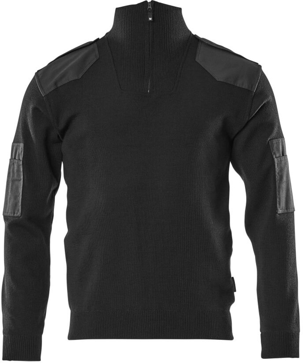 Mascot Frontline Gebreide trui met korte rits 17205-939 - Zwart - 2XL