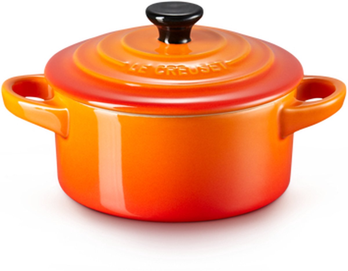 Le Creuset Mini Braad-/Stoofpan In Aardewerk 14cm Oranjerood