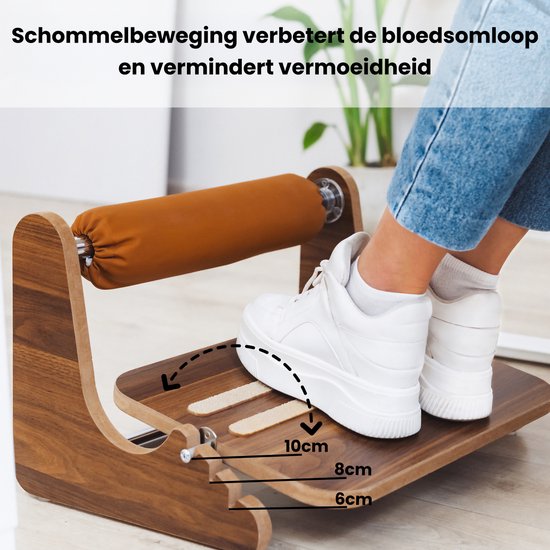 Voetsteun Cloud, met pedalen, met massagerollers | 365Bur