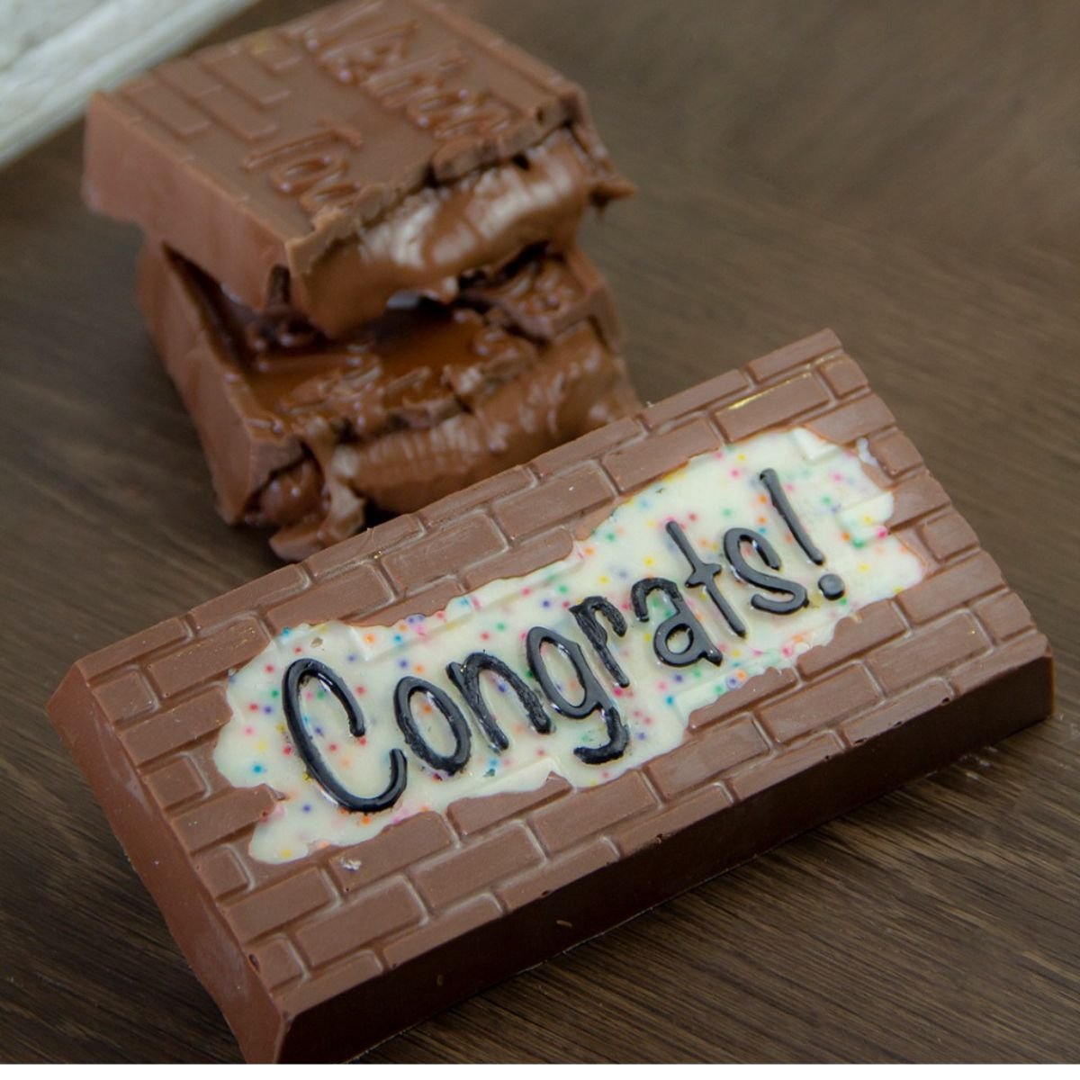BWB Chocolade Mal 3-delig Chocoladereep Congrats