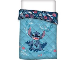 Disney Lilo & Stitch Sprei Flowers - Eenpersoons - 140 x 200 cm - Polyester