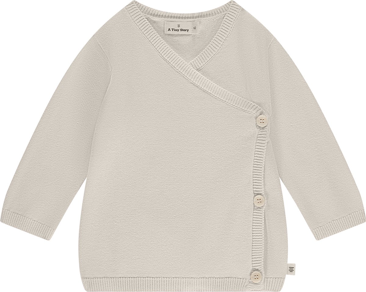 A Tiny Story Knit Vestje Overslag - Mt. 56 - Ivory