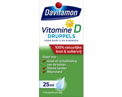 Davitamon Vitamine D Druppels - Vitamine D olie voor baby’s en kinderen - met zonnebloemolie - 100% natuurlijk