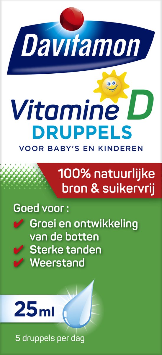 Goedkoopste Davitamon Vitamine D Druppels - Vitamine D olie voor baby’s en kinderen - met zonnebloemolie - 100 natuurlijk