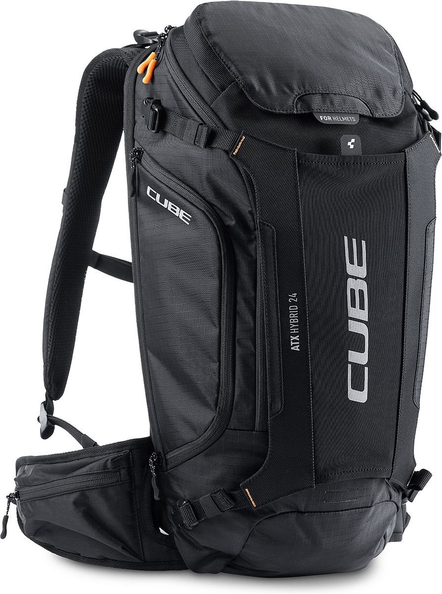 Cube Backpack ATX Hybrid 24 - 24 L - H46 x B30 x D18 cm - Rugzak waterafstotend - Rugtas Fiets - Zwart