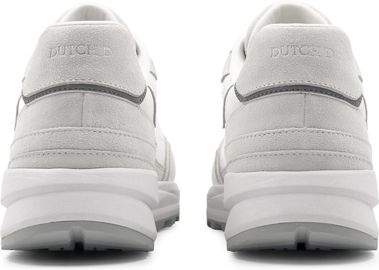 Sneaker Dutch'D ® - Wit/ Grijs - Luxe - Sportive - Cuir - Eclipse - Taille 45