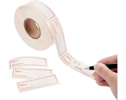 Consumerce® Beschrijfbare Diepvriesetiketten op Rol – 250 Stuks – Diepvries Etiketten – Voor Bakjes Dozen Zakjes – Houdbaarheid Stickers – Houdbaarheidsetiketten – Diepvriesbakjes – Diepvriezer – Vriezer