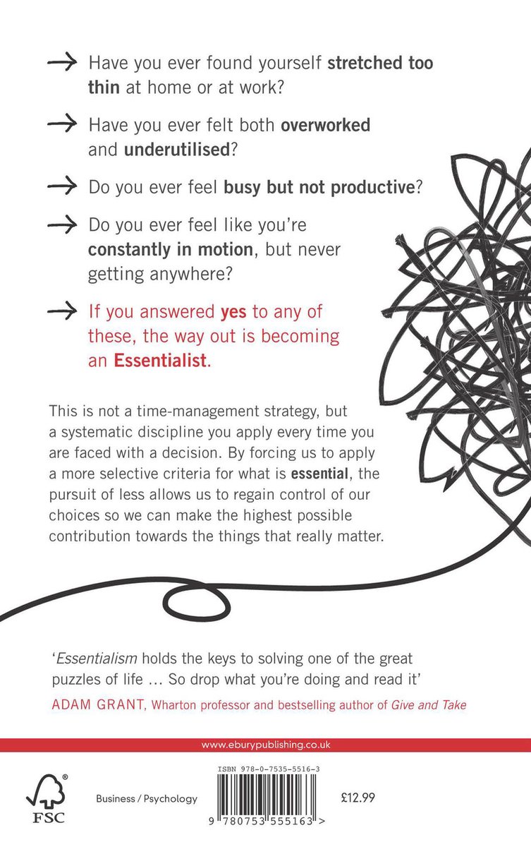 Essentialism - back cover