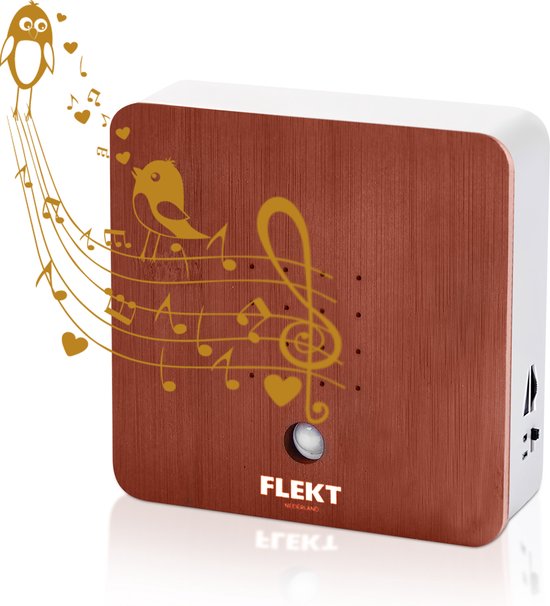 Flekt® Birdhouse with Sound - Zwitscherbox - Maison à sons d'oiseaux avec capteur - Maison à sons d'oiseaux pour les Toilettes - Détecteur de mouvement