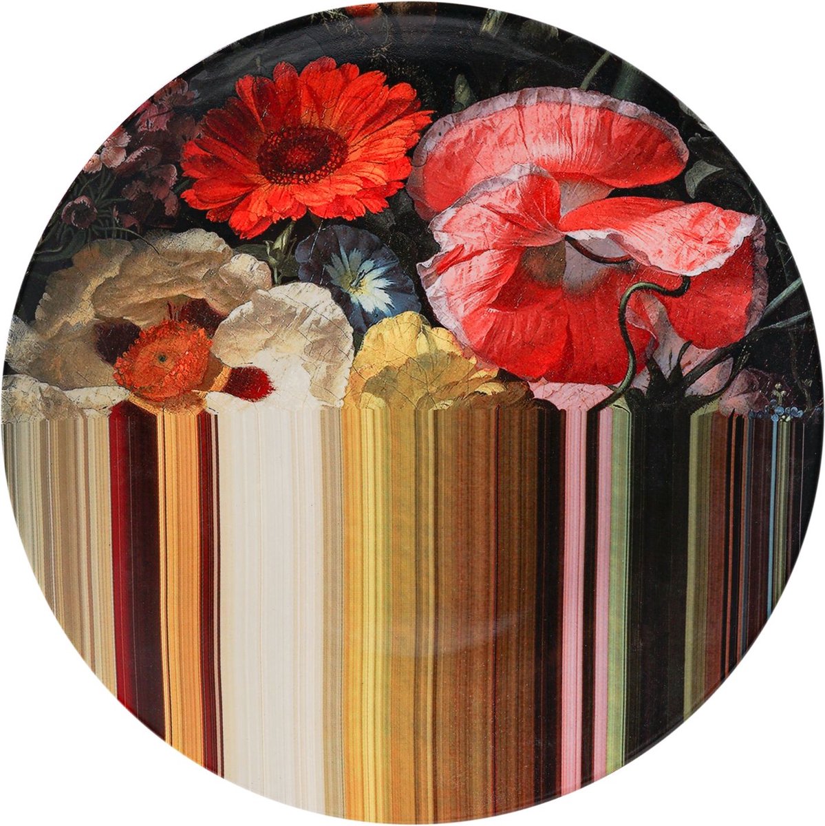 Heinen Delfts Blauw Wandbord Richard Hutten - Porselein - Multicolor/Rood - 31 x 31 x 0 cm (BxHxD)