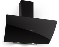 Klarstein Afzuigkap, Afzuigkap 90cm, Afzuigkap recirculatie/afvoer, Afzuigkap met vetfilter, Afzuigkap voor wandmontage, Afzuigkappen met LEDs, Schuine afzuigkap 641 m³/u afvoer