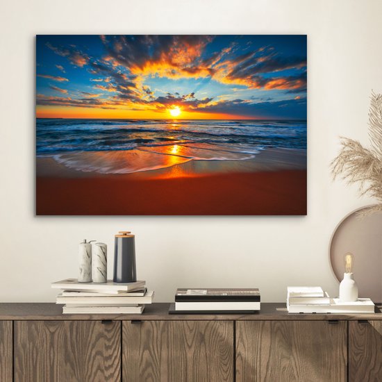Peinture Aluminium - Coucher de soleil - 60x40 cm