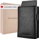 Vylento Expedition - Wallet Kaarthouder 12 pasjes - Portefeuille Heren met Pasjeshouder - Kleine Portemonnee Dames - RFID Card Holder Geldvak / Muntvak - Valentijnscadeau met Luxe Cadeaubox - Klassiek Zwart