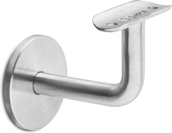 RVS trapleuninghouder Model C – Hol zadel – Blinde bevestiging (incl. bevestigingsmateriaal)