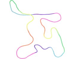 Regenboog touw