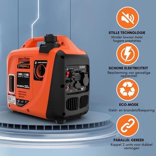 K&S LPG/benzinegenerator, 8000W vermogen, dual fuel noodgenerator (8 kW) voor werkplaats, bouw