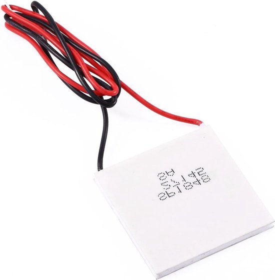 Peltier-Modul TEG 40x40 Mm – Thermoelektrischer Generator, Hochtemperaturfestigkeit, 150 °C, Bismut-Tellurid, Farbkodierte Kabel, Für