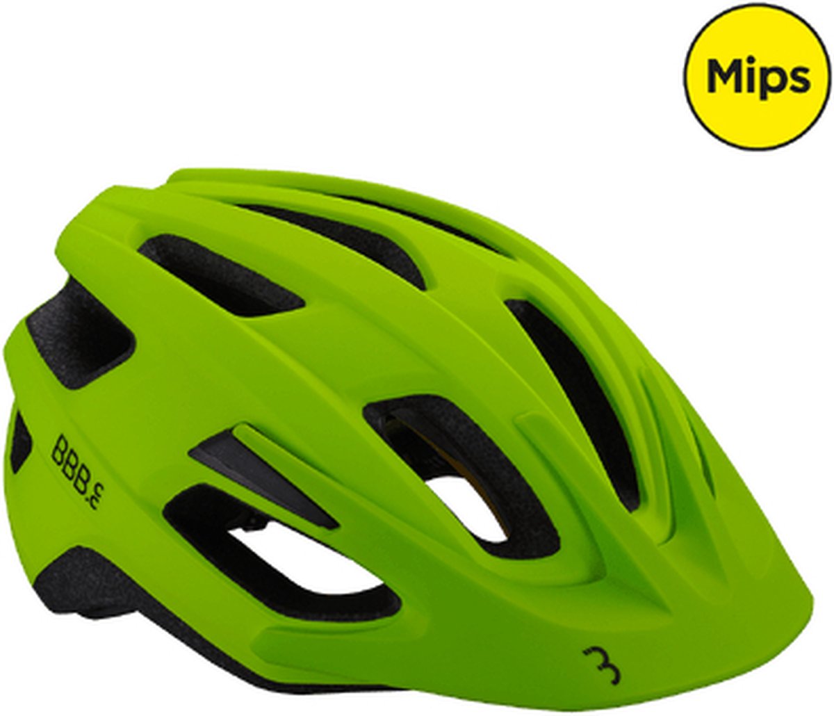 BBB Cycling Dune MIPS 2.0 Racefiets Helm - Mountainbike Helm - Wielrenhelm - Mat Neon Geel - Maat L - BHE-22B