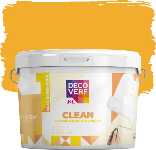 Decoverf clean peinture murale jaune ocre, 4L