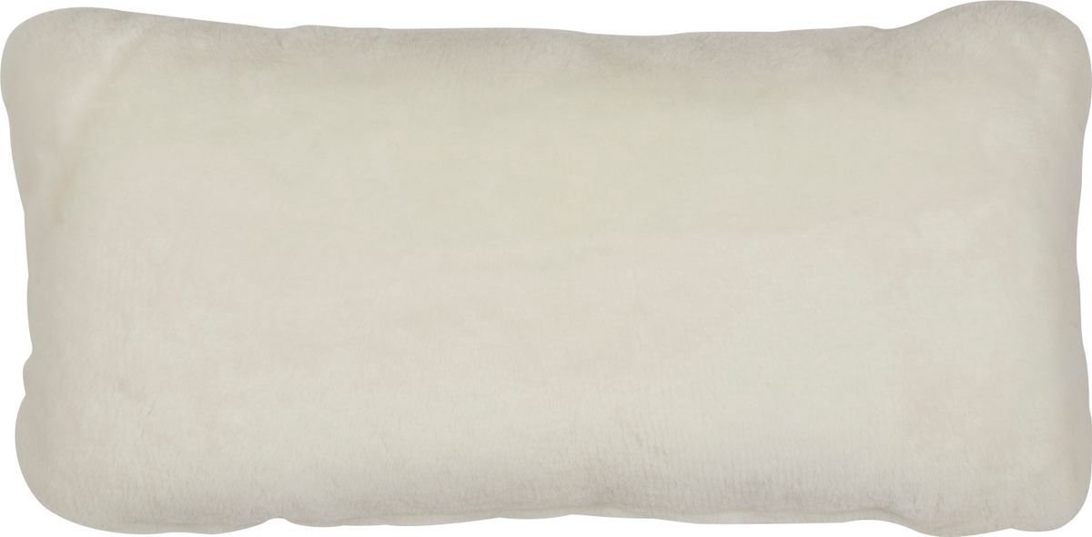 Sheepskin House Mocassin Kussen - Dubbelzijdig - 28x56 cm wit