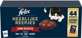 Bol.com Felix Heerlijke Reepjes Farm Selectie - Kattenvoer natvoer - Rund Kip Eend Kalkoen - 44 x 80g aanbieding