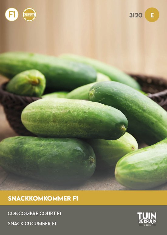 Tuin de Bruijn® zaden - Mini-mini komkommer Hopeline F1 - snackkomkommer - Rijke oogst - knapperig en smaakvol