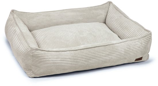 Designed by Lotte hondenmand Ribbed Lichtgrijs 95 x 80 cm - Hond